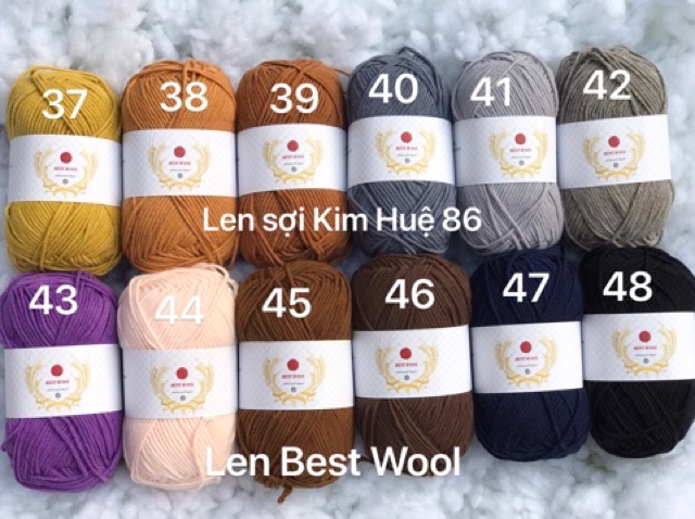 Len Best Wool cuộn 50g ( từ màu 41 đến 54)