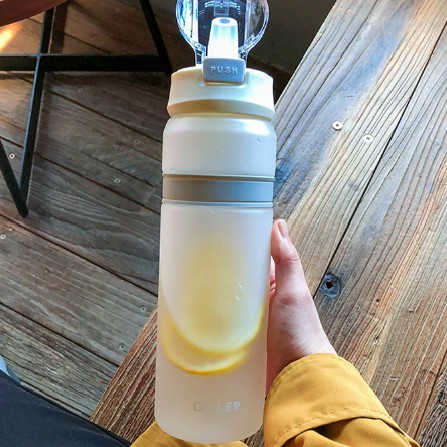 Bình Nước❤️FREESHIP❤️Thể Thao Tập Gym Có Ống Hút Nhựa Tritan 850ml