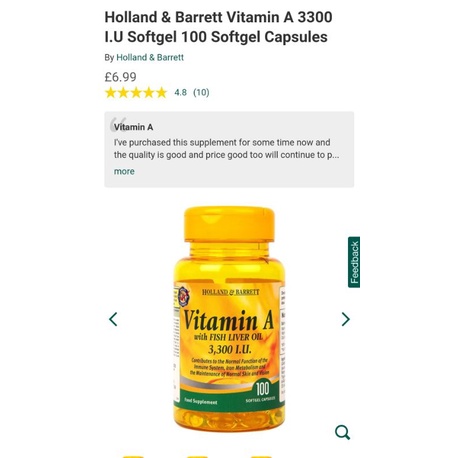 Vitamin A hàng Anh  chính hãng