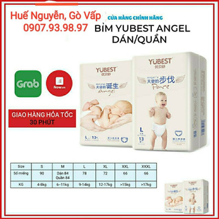 Tã/Bỉm Yubest ANGEL siêu thấm, mỏng full size S90/M84/L78/XL72/XXL66/XXX66