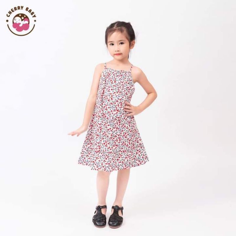 đầm 2 dây bé gái