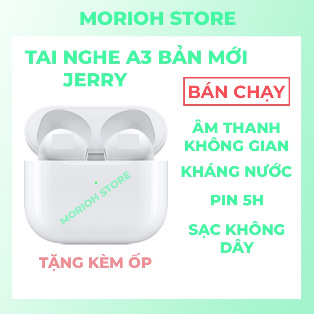 Tai Nghe TWS 3 JERRY, Bản Mới Nhất 2022, Nâng Cấp Âm Thanh, Hỗ Trợ Đổi Tên, Định Vị, Full Chức Năng