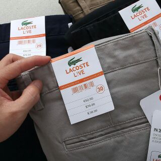 Quần kaki Lacoste dài dáng suông