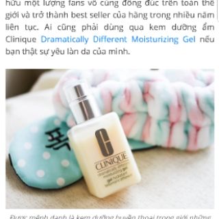 Gel cấp ẩm Clinique có sẵn