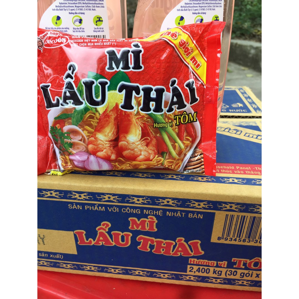 THÙNG MÌ LẨU THÁI TÔM 30 GÓI 80G