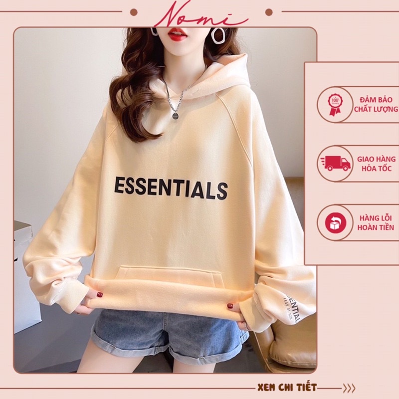 Áo hoodie Esentials form rộng Unisex