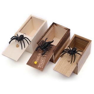 Đồ chơi mới lạ vui nhộn Prank Spider Hộp gỗ dọa ma Lừa chơi Đùa sống động như thật Đồ chơi bất ngờ