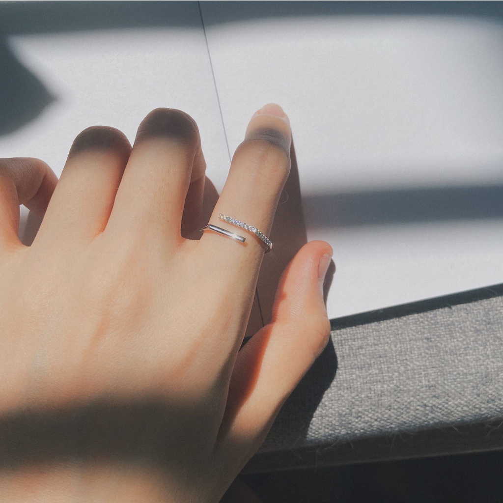 Nhẫn lục giác mảnh đá - The Wing Silver
