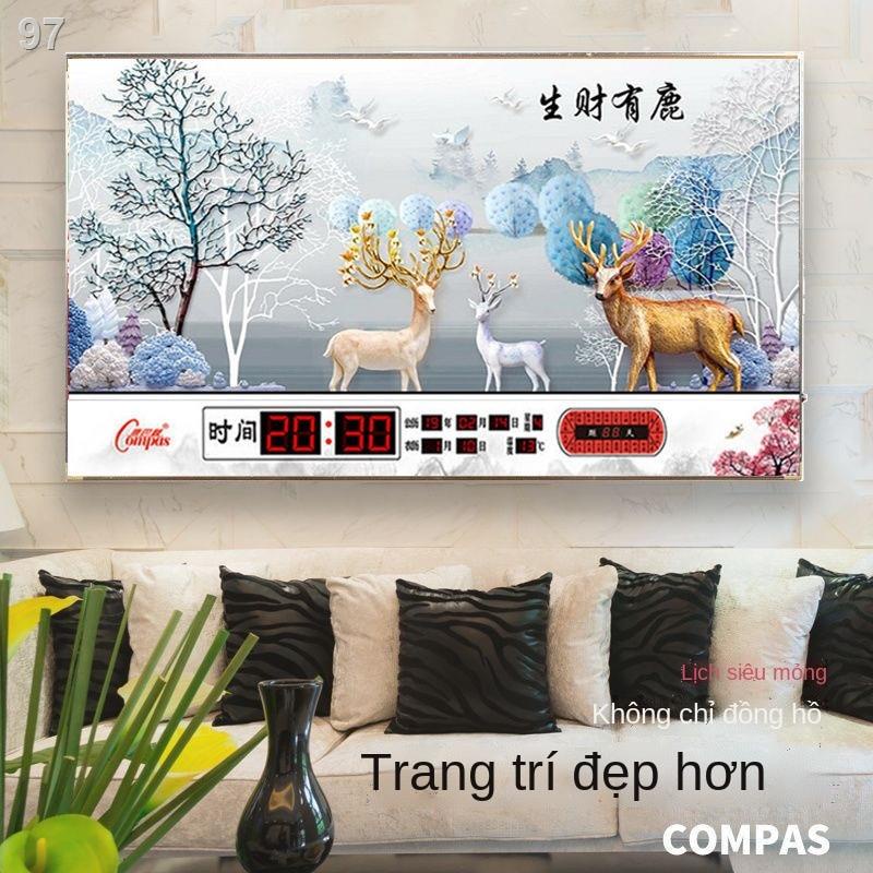 【21 năm】Kangbas kỹ thuật số lịch vạn niên đồng hồ điện tử nhà treo tường phòng khách ngủ câm bảng