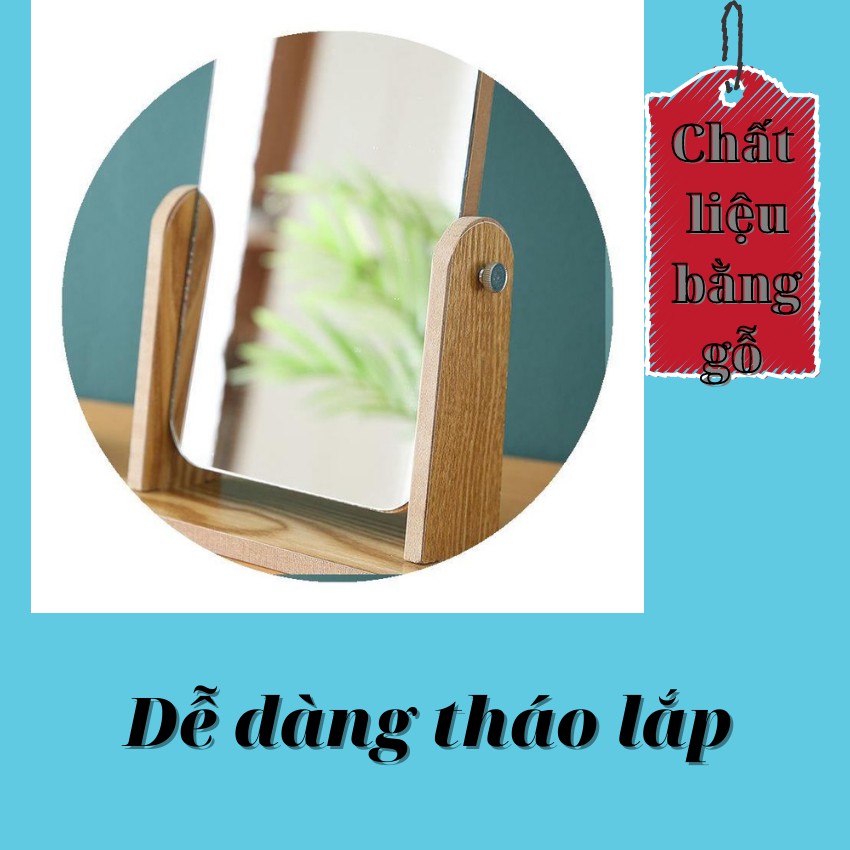 Gương Trang Điểm Vintage Decor, Gương Kiểu Dáng Hình Chữ Nhật - Mila Store