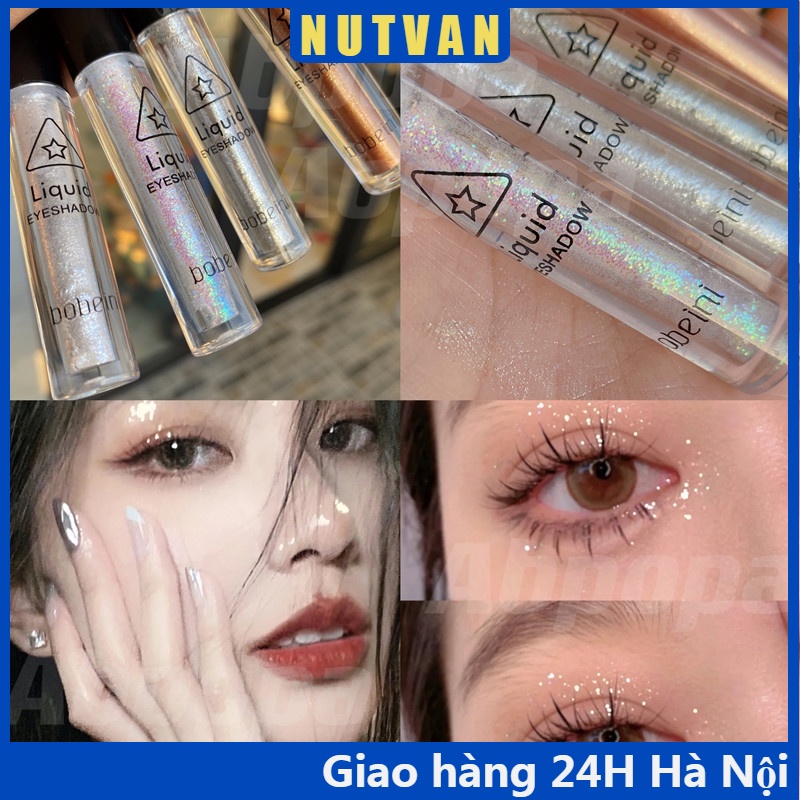 Phấn mắt dạng lỏng hỗ trợ bắt sáng lấp lánh lâu trôi Kem phấn mắt kim tuyến lấp lánh nhiều màu sắc quyến rũ