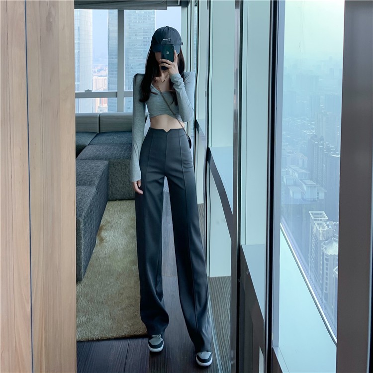 Quần Dài Lưng Cao Ống Rộng Phong Cách Hàn Quốc | BigBuy360 - bigbuy360.vn