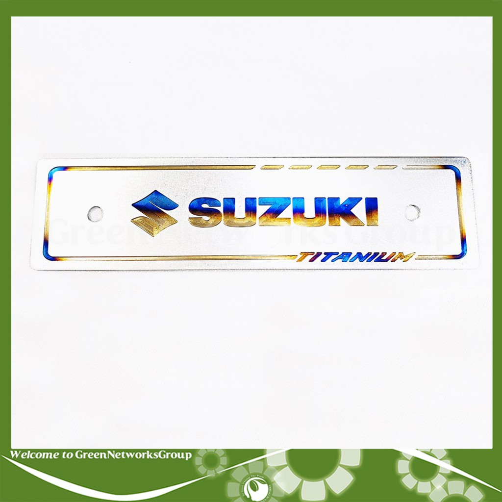 Bảng tên Titan khắc chữ Suzuki Greennetworks