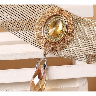 Vòng cổ choker dây chuyền nữ dạng lưới bản 2.5cm đính đá lấp lánh phong cách sang trọng