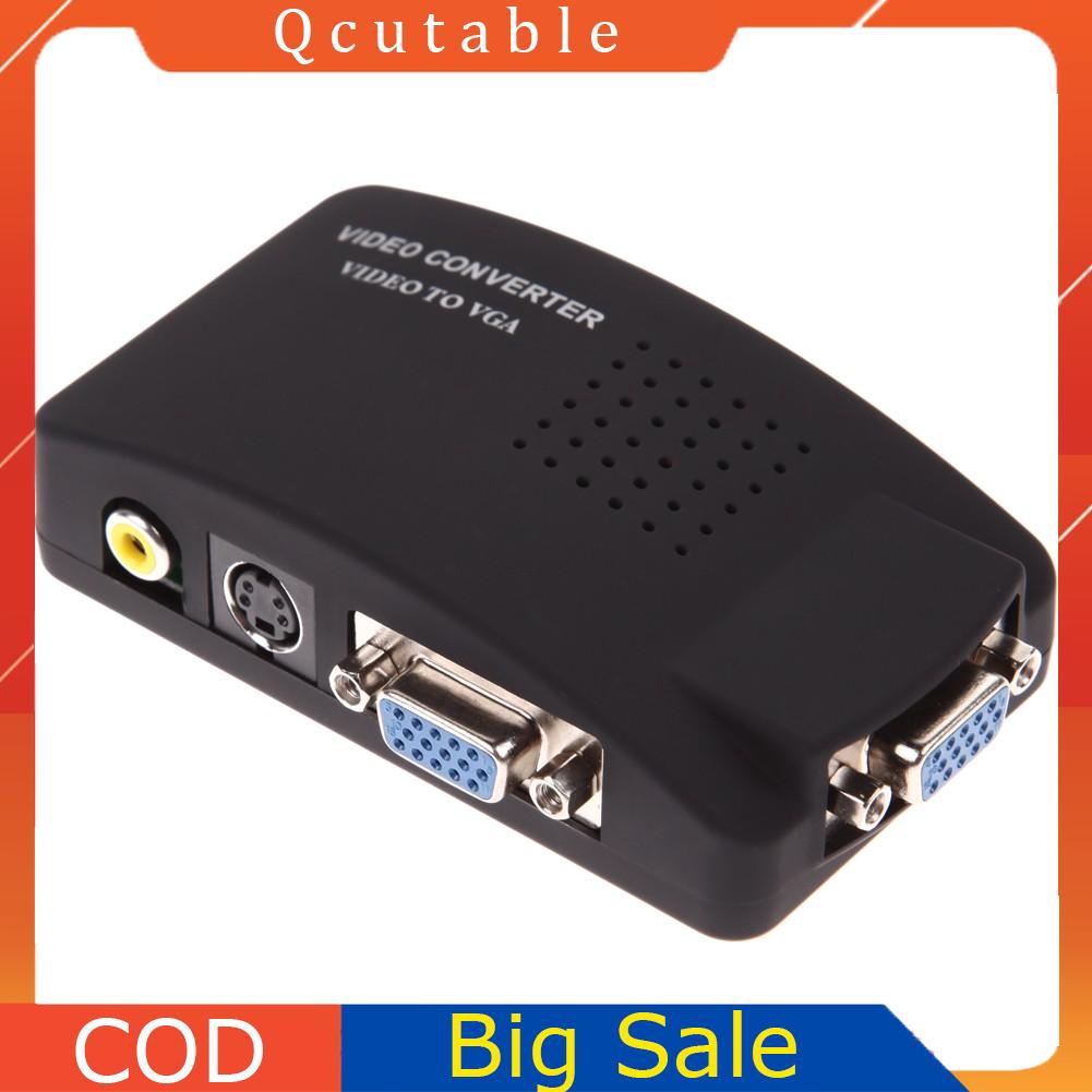Đầu cắm chuyển đổi AV RCA S-video đầu vào thành VGA đầu ra cho máy quay an ninh