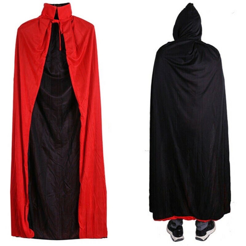 Áo choàng ma cà rồng kèm mặt nạ ma  cà rồng hoá trang cosplay / bộ áo choàng ma cà rồng đỏ đen