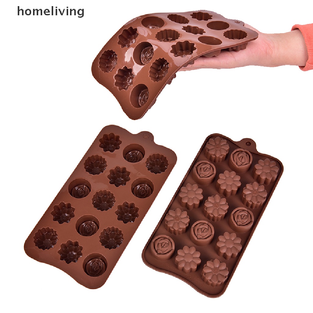 1 Khuôn Làm Bánh / Xà Phòng / Sô Cô La Hình Hoa Hồng Bằng Silicone