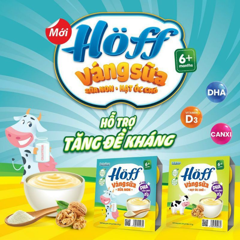 Váng sữa non Hoff 1 thùng 12 lốc 48 hộp(vị sữa non và hạt óc chó