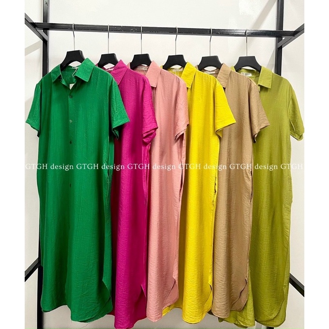 Váy sơmi đũi xuông