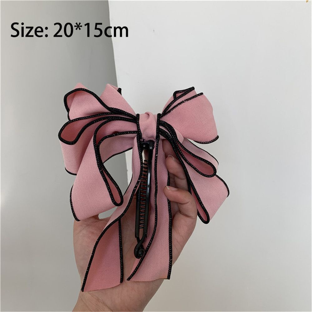 Kẹp tóc ruy băng thắt nơ đính ngọc trai xinh xắn cho nữ