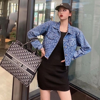 Denim jacket denim quần áo nữ áo khoác ngắn lỏng Hàn Quốc phụ nữ quần jean áo khoác