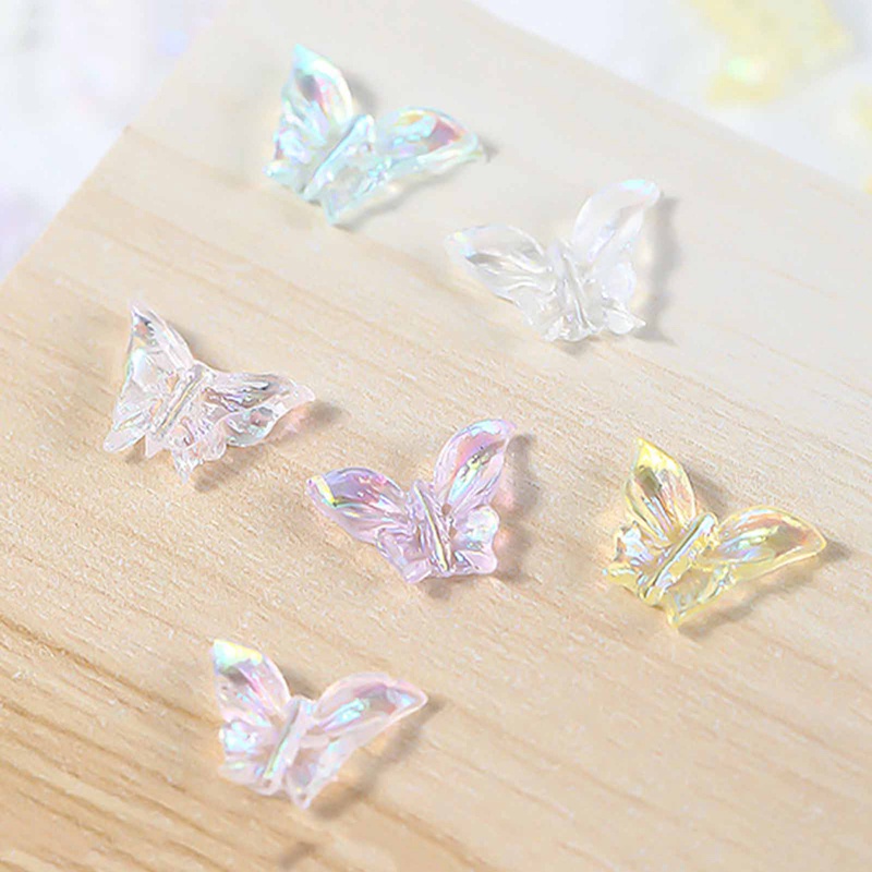 Phụ Kiện Trang Trí Móng Tay Hình Bướm 3D Bằng Nhựa Resin Thời Trang Mùa Hè