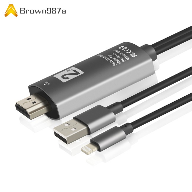 【Chất lượng tốt】Cáp sạc HDMI Cable USB Support 1080p Adapter for Mobile iPhone iPad to HDMI Cable