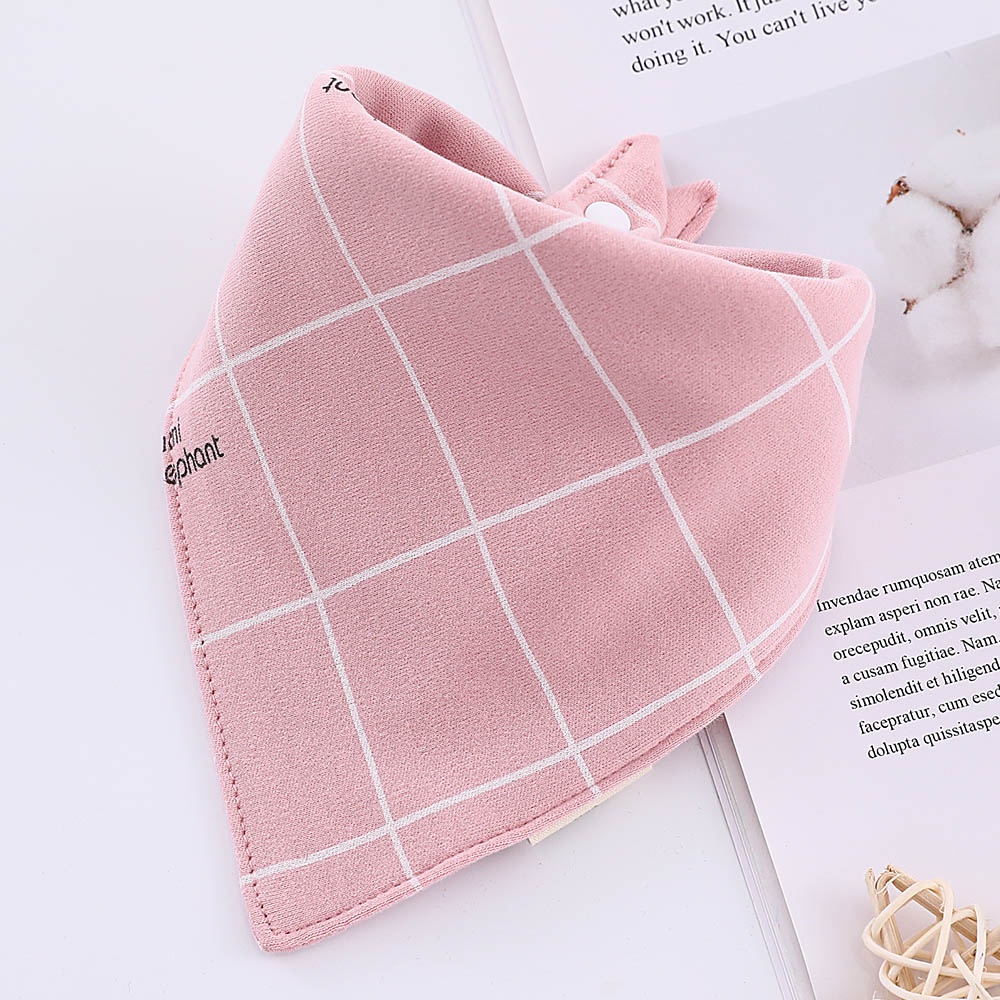 Yếm Ăn Cotton Hai Lớp Siêu Mềm In Họa Tiết Hoạt Hình Có Thể Điều Chỉnh Cho Bé Sơ Sinh