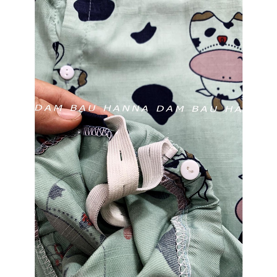 [SIZE 40-70KG] Đồ bầu cho bé bú tay dài quần dài mặc bầu và sau sinh vải lụa hàn thoáng mát có khóa cho bé ty