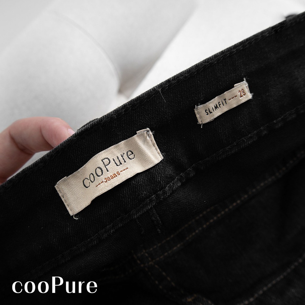 Quần jeans nam cooPure chất jeans extra spandex màu đen khói, thiết kế khỏe khoắn NO.1203 (5 màu) | BigBuy360 - bigbuy360.vn
