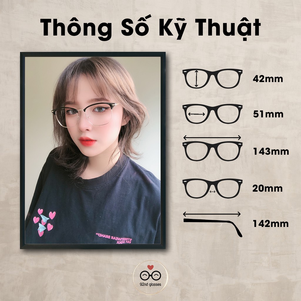 Gọng Kính Cận chữ nhật Vintage chất kiệu kim loại thanh mảnh Lani 2713 - Lắp Kính Mắt Theo Yêu Cầu | BigBuy360 - bigbuy360.vn