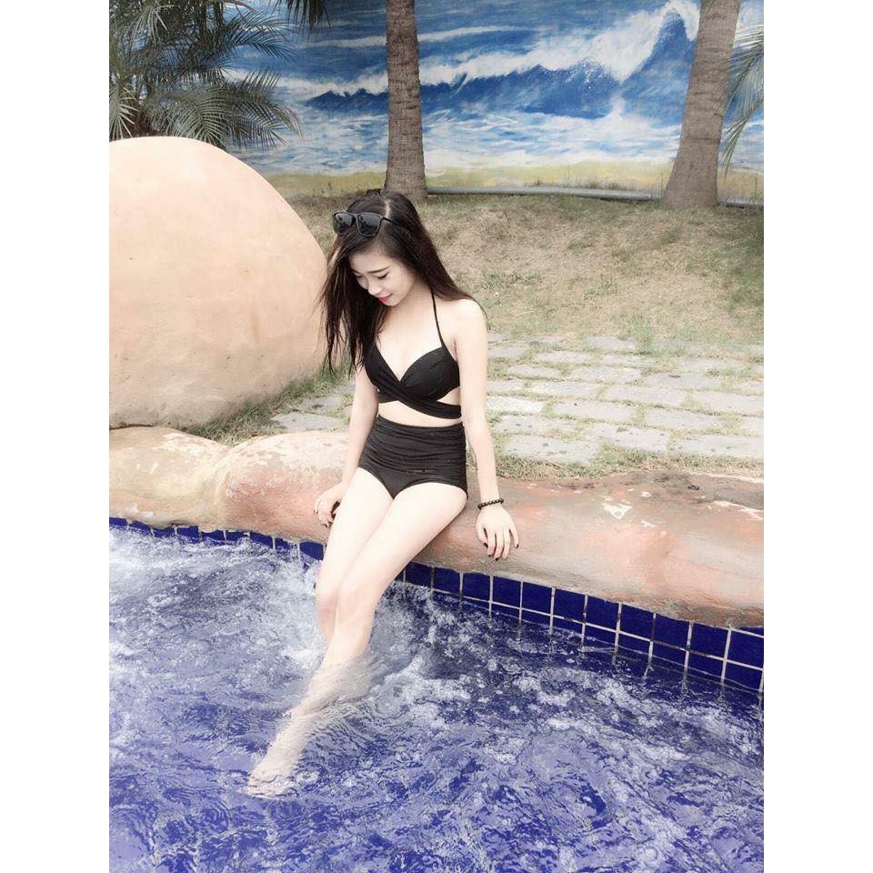 Bikini 2 mảnh chéo đen ( Ảnh chụp thật từ khách) | BigBuy360 - bigbuy360.vn