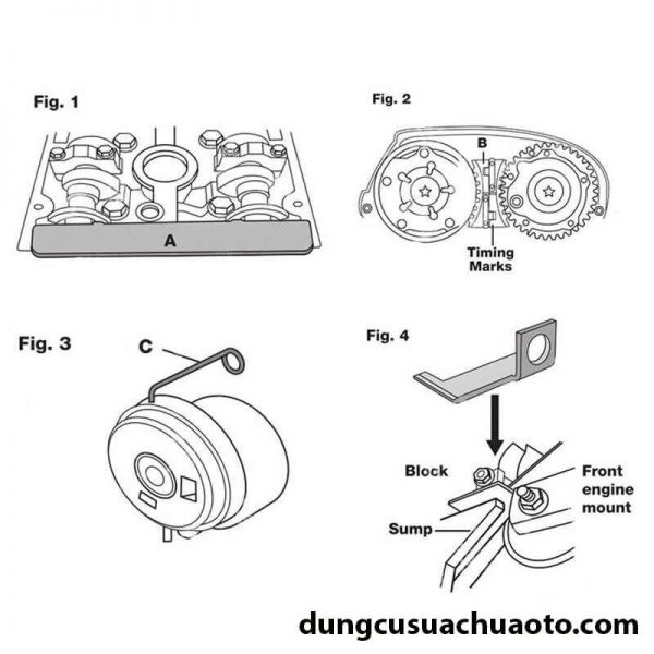 Bộ cân cam xe ô tô Cruze, Lacetti, dụng cụ cân cam chuyên dụng LOẠI 1