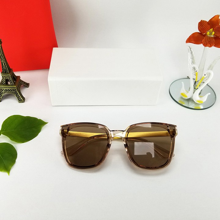 Kính mát nữ thời trang màu nâu và đen 6035, gọng kim loại nhẹ ôm mặt (Giá sỉ) | BigBuy360 - bigbuy360.vn