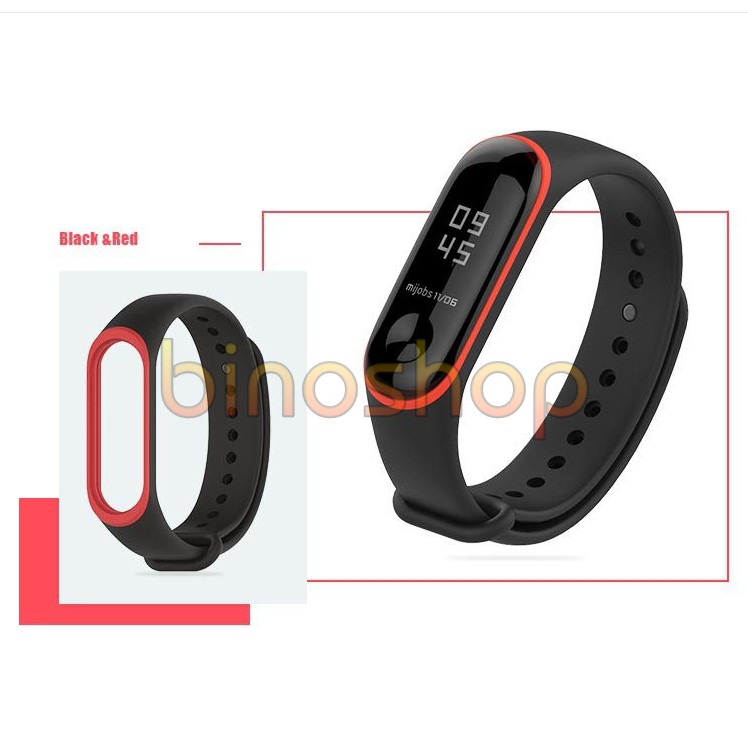 Dây đeo thay thế Xiaomi Miband 4 Viền màu - Mijobs