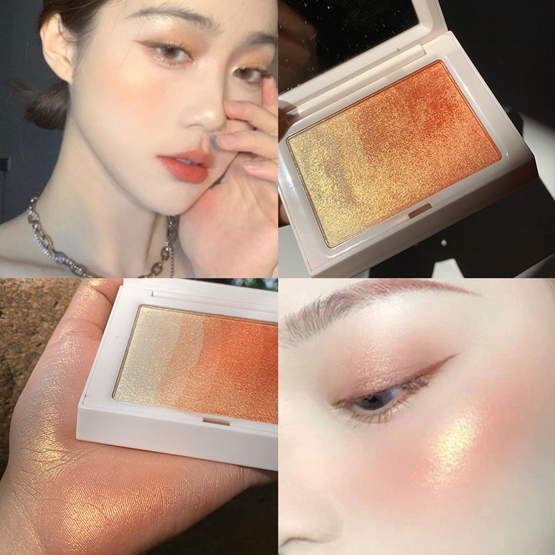 Phấn má hồng kiêm bắt sáng nhũ Xuan color tông cam