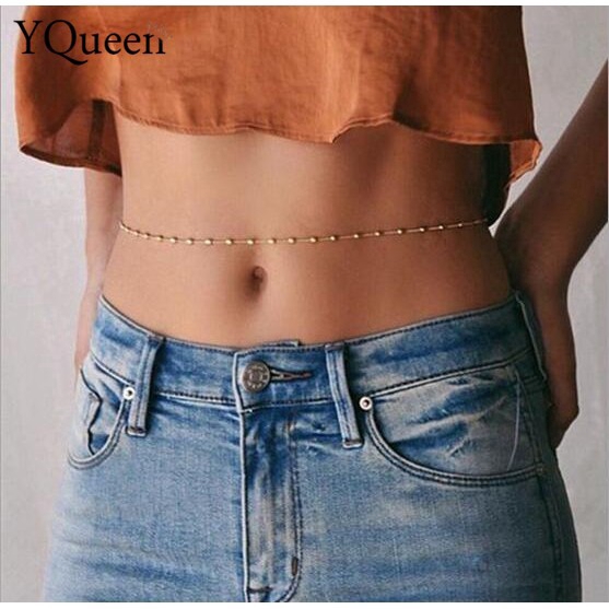 Chuỗi dây đeo bụng bằng kim loại thời trang quyến rũ cho nữ