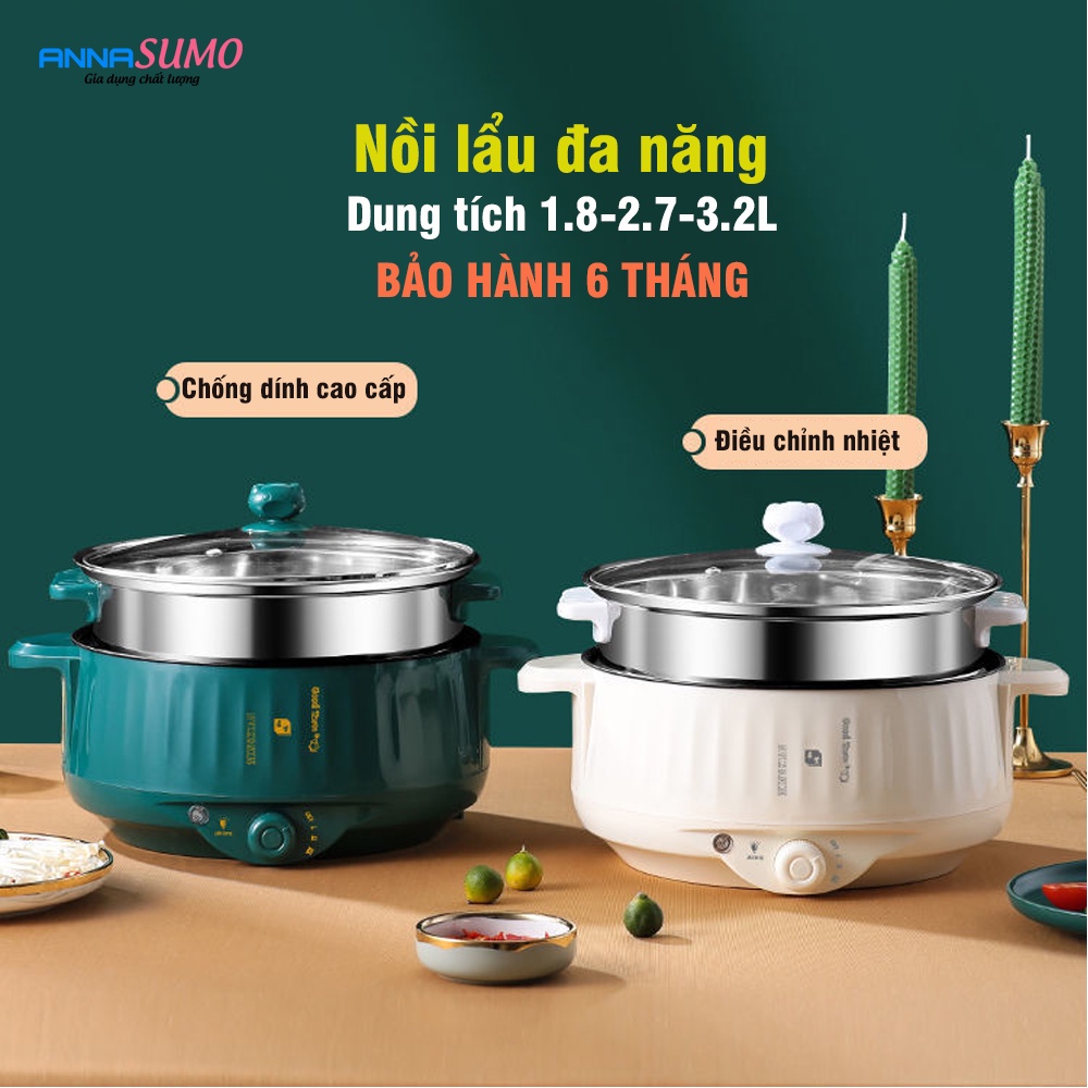 NỒI LẨU ĐA NĂNG MINI TIỆN LỢI PHÙ HỢP CHO MỌI GIA ĐÌNH LÕI CHỐNG DÍNH CAO CẤP BẢO HÀNH 12 THÁNG NL02