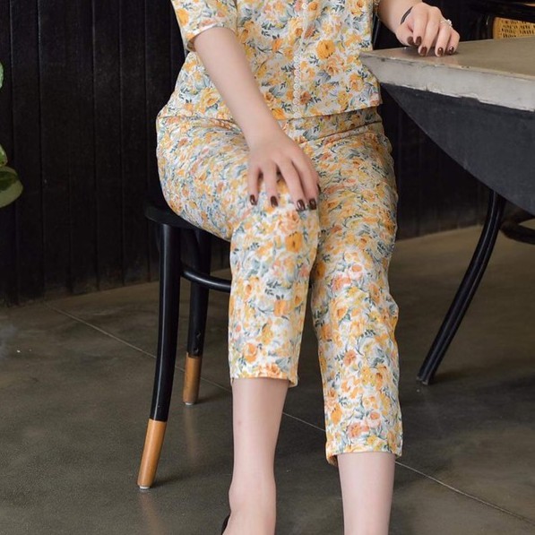 [FreeShip – Sale khô máu] Bộ Đồ Mặc Nhà Nữ Siêu Sang - Mã PV02 Chất Lụa Giấy Mát Mịn Thấm Hút Mồ Hôi 2 Màu Vàng Và Hồng | BigBuy360 - bigbuy360.vn