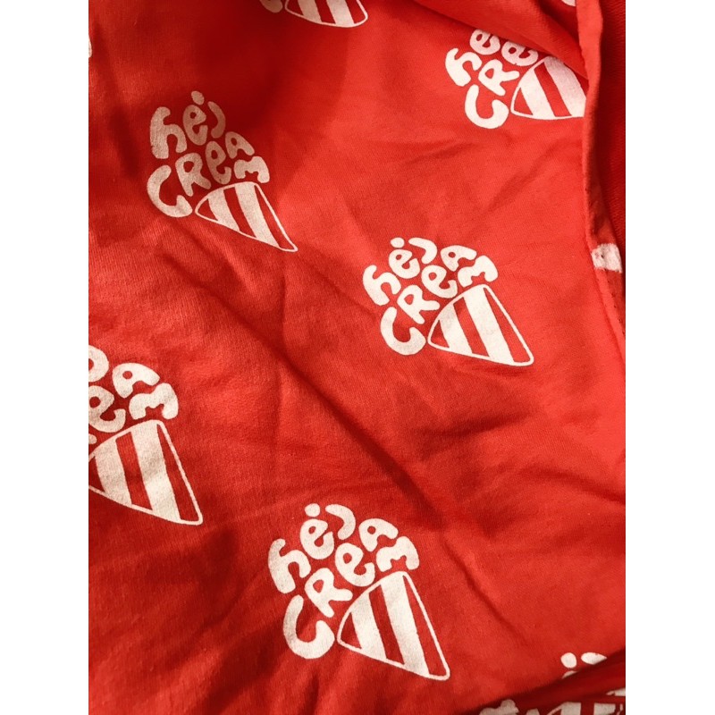 Vải thun cotton da cá Hàn 2c hình kem