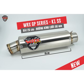 Pô WRX GP K1 tròn màu inox