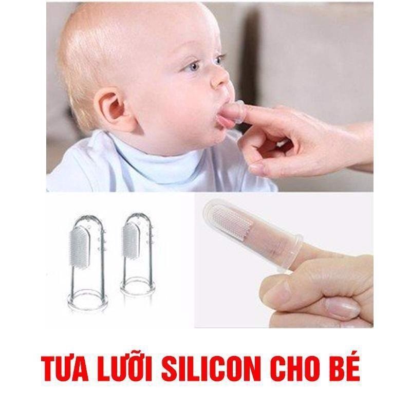 Rơ Lưỡi Silicon Xỏ Ngón Nhựa An Toàn Vệ Sinh Cho Bé