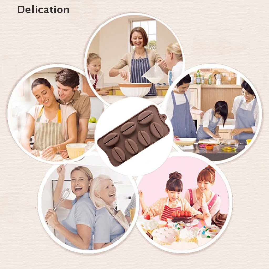 Khuôn Làm Bánh Kẹo Hình Hạt Cà Phê Dễ Thương DIY