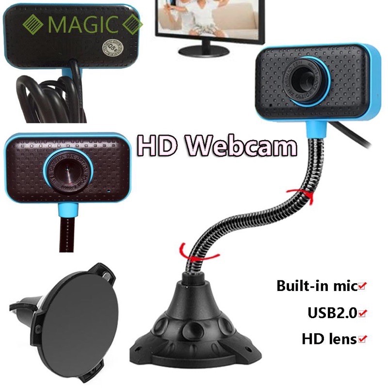 Webcam có mic 720P HD siêu nét Micro đàm thoại để làm việc và dạy học trực tuyến siêu tiện ích