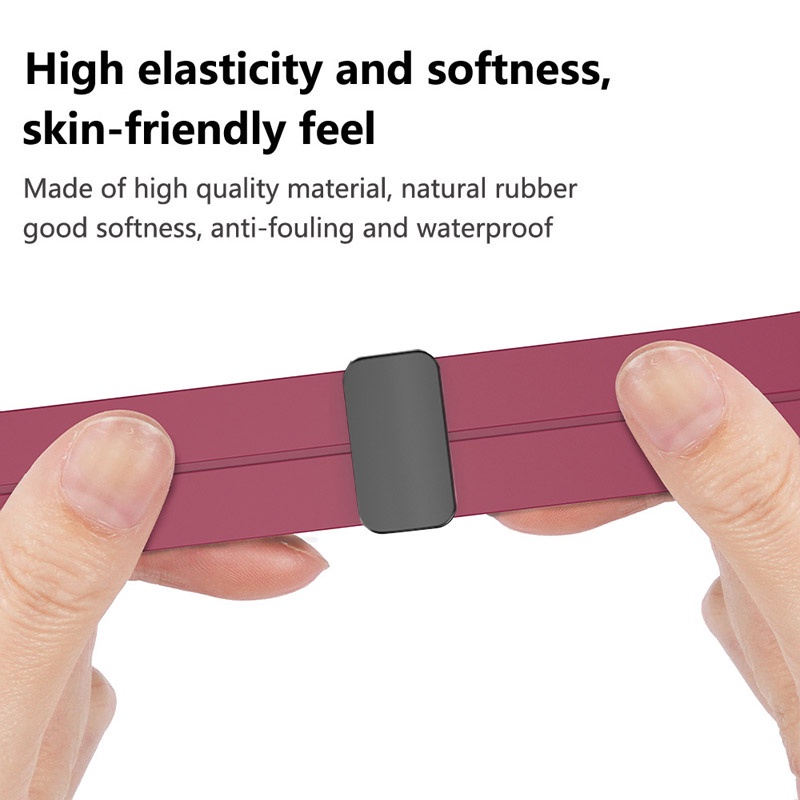 Dây Cao Su Silicon Khóa Nam Châm Chốt Thông Minh 20mm 22mm Galaxy Watch Huawei Garmin Forerunner Venu Kieslect SWA DS09