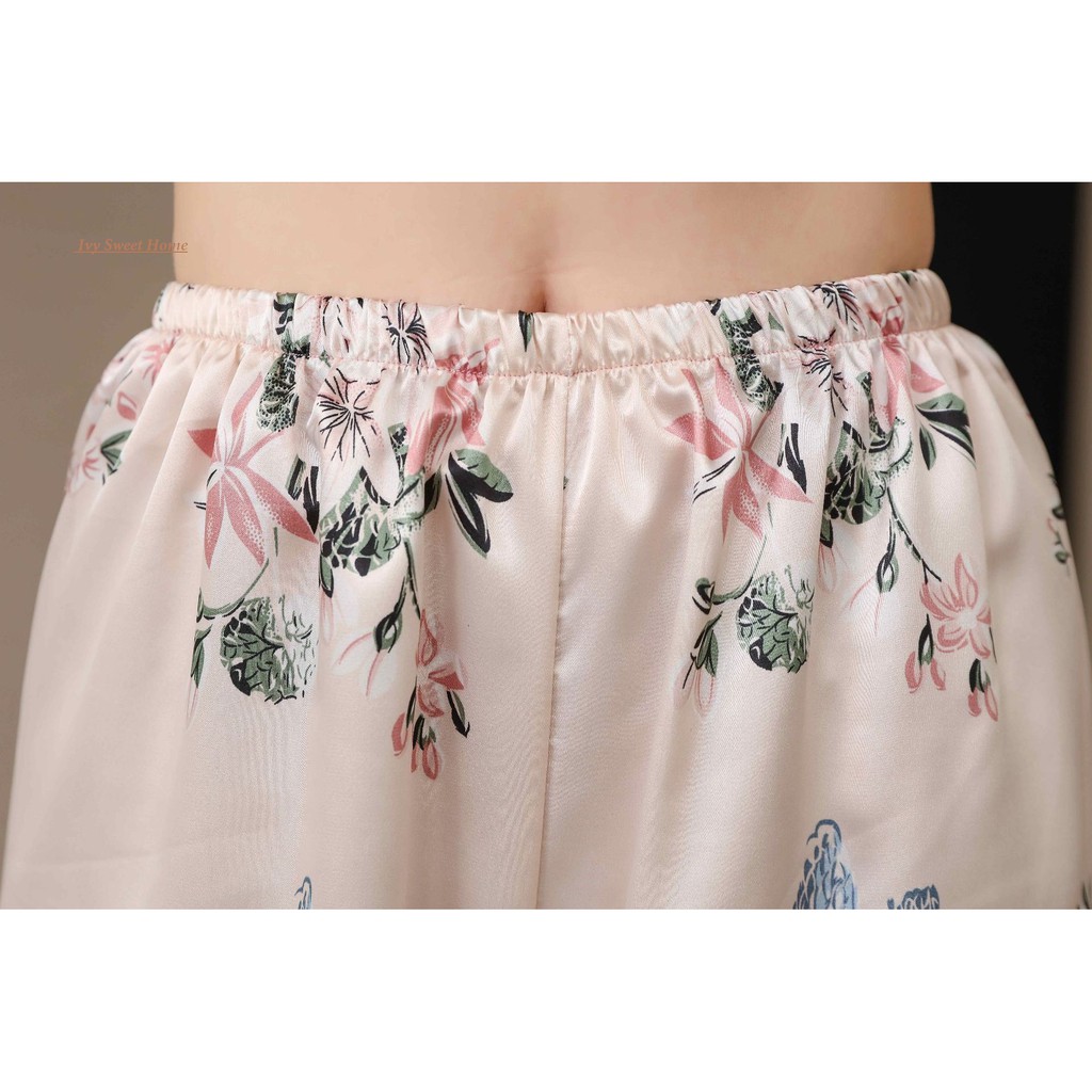 Đồ Mặc Nhà Cotton Lụa 100D❄ Pyjama nữ ngắn tay ❄ IVY332