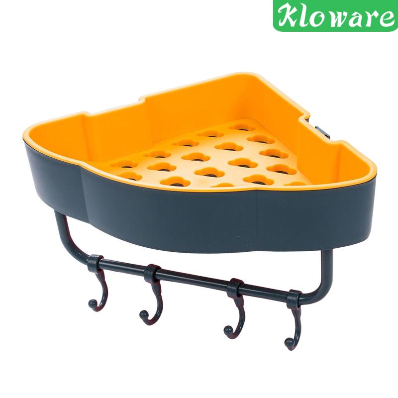 Kệ Đựng Đồ Dùng Gắn Góc Tường Có Lỗ Thoát Nước Tiện Dụng Cho Nhà Bếp / Nhà Tắm