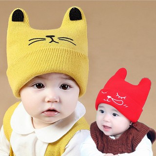 Mũ len mèo cho bé từ 3 tháng đến 4 tuổi