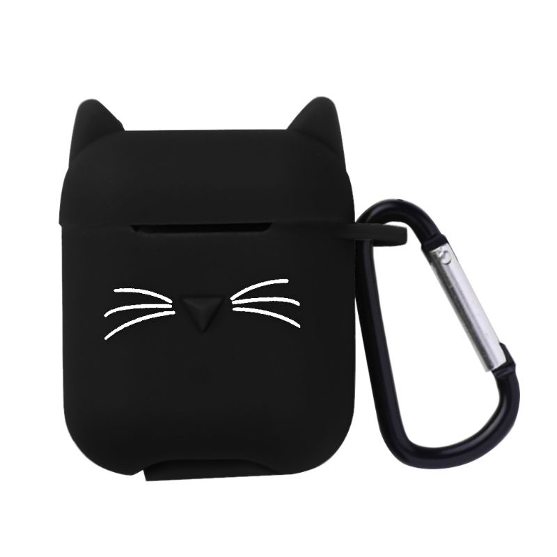 Vỏ Bảo Vệ Hộp Sạc Tai Nghe Không Dây Chống Bụi Chống Rơi Kèm Móc Cho Airpods