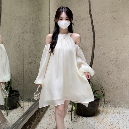 Đầm Thiết Kế Mới Dáng Rộng Hở Vai Cao Cấp Thời Trang Dành Cho Mùa Hè Thu [Khuyến mãi sản phẩm mới nhận phiếu mua hàng không ngưỡng 10K]